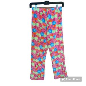 Vineyard Vines High Pile Lounge Pajama Pants Tropical Hawaii Size M Medium 10-12